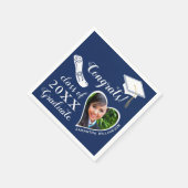 2025年卒業の青白クラス スタンダードカクテルナプキン (角)