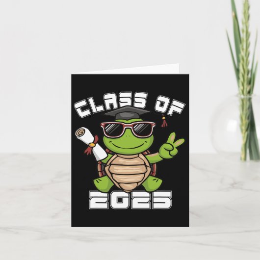 2025年卒業のPeace Sign Hand Turtle Cl カード (正面)