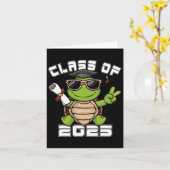 2025年卒業のPeace Sign Hand Turtle Cl カード (黄色い花)