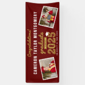 2025年卒業はっきりしたスケッチ2写真卒業パーティー 横断幕 (縦)