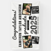 2025年卒業はっきりしたスケッチ4写真卒業パーティー 横断幕 (縦)