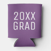 2025年卒業はっきりした文字紫 缶クーラー (正面)