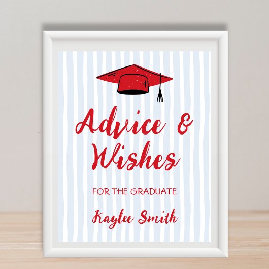 2025年卒業アドバイス・希望Red & Blue ポスター