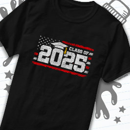 2025年卒業アメリカ国旗シニアクラス2025 Tシャツ