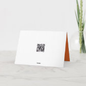 2025年卒業オレンジと黒のスクールカラー カード (裏面)