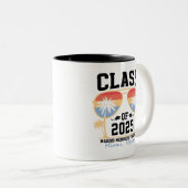 2025年卒業カスタム旅行グループのクラス ツートーンマグカップ (正面右)