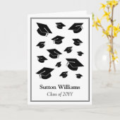 2025年卒業カードの名前とクラス カード (黄色い花)