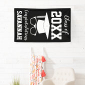 2025年卒業クラスの名パーソナライズされた前 横断幕 (インサイチュ)