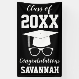 2025年卒業クラスの名パーソナライズされた前 横断幕