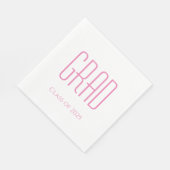 2025年卒業クラスシンプルピンクタイポグラフィ スタンダードランチョンナプキン (角)