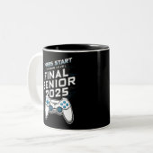 2025年卒業クラス ゲーマー ビデオゲーム ツートーンマグカップ (正面左)