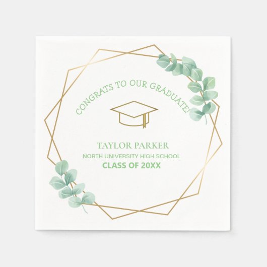 2025年卒業クラス スタンダードカクテルナプキン (正面)