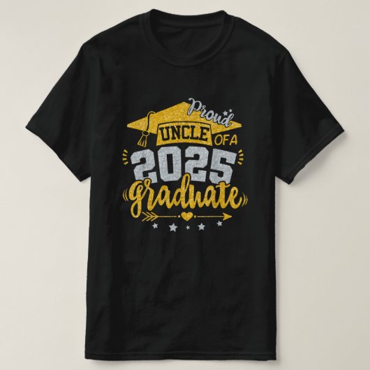 2025年卒業クラス 優等生の自慢のおおおじさん Tシャツ (デザイン正面)