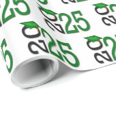 2025年卒業グリーンとブラック ラッピングペーパー (ロールコーナー)