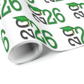 2025年卒業グリーンとブラック ラッピングペーパー (ロールコーナー)