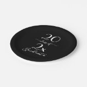 2025年卒業シック白黒台本 ペーパープレート (アングル)