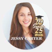 2025年卒業シニアフォトのクラス ラウンドシール (正面)