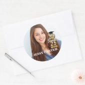 2025年卒業シニアフォトのクラス ラウンドシール (封筒)