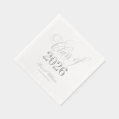 2025年卒業シルバーのスクリプトクラス 箔ナプキン (右)