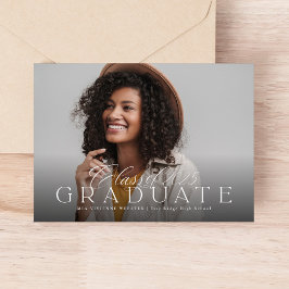 2025年卒業シンプル写真エレガント集 案内状