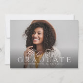 2025年卒業シンプル写真エレガント集 案内状 (正面)