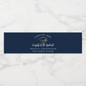 2025年卒業スクリプトネイビーブルーカスタム ペットボトルラベル (シングルラベル)