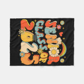 2025年卒業スクールレトロGroovのシニア25クラス フリースブランケット (正面(横))