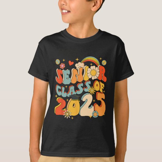 2025年卒業スクールレトロGroovのシニア25クラス Tシャツ (正面)