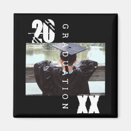 2025年卒業タイポグラフィはっきりしたフォトマグネット マグネット