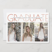 2025年卒業テラコッタ卒業写真のクラス 招待状 (正面)