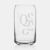 2025年卒業トレンディーブラック卒業 ガラス缶 (裏面)