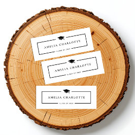 2025年卒業ネームカード – ミニマルモダンリスト コーリングカード