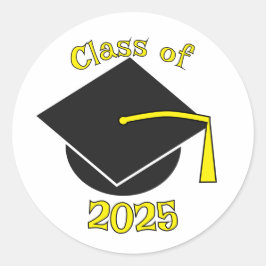 2025年卒業ハットイエローのクラス ラウンドシール