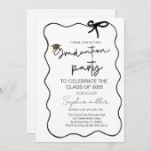 「2025年卒業パーティーご招待 ふしぎなリボン」 招待状 (正面/裏面)