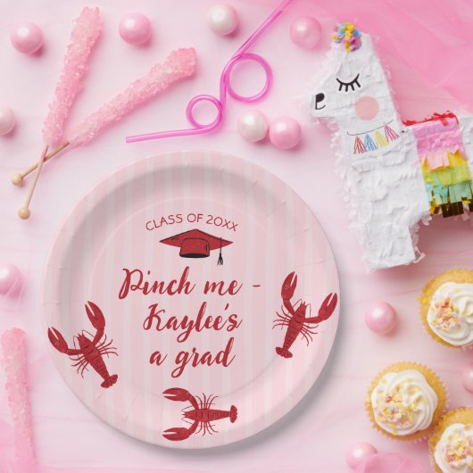 2025年卒業パーティーのクロウフィッシュのクラスをピンチ ペーパープレート (パーティー)