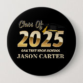 2025年卒業パーティーのシニア大学院 缶バッジ (正面)