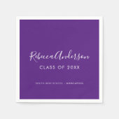 2025年卒業パーティーの大学院スクリップクラス スタンダードカクテルナプキン (正面)