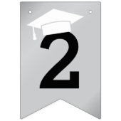 2025年卒業パーティーモダンシルバー バンティングフラッグ (第1の旗)