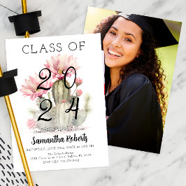 2025年卒業パーティー写真の水彩クラス 招待状