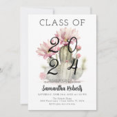 2025年卒業パーティー写真の水彩クラス 招待状 (正面)