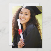 2025年卒業パーティー写真の水彩クラス 招待状 (裏面)