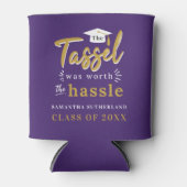 2025年卒業パープルタッセルの価値があった 缶クーラー (正面)