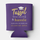 2025年卒業パープルタッセルの価値があった 缶クーラー (裏面)