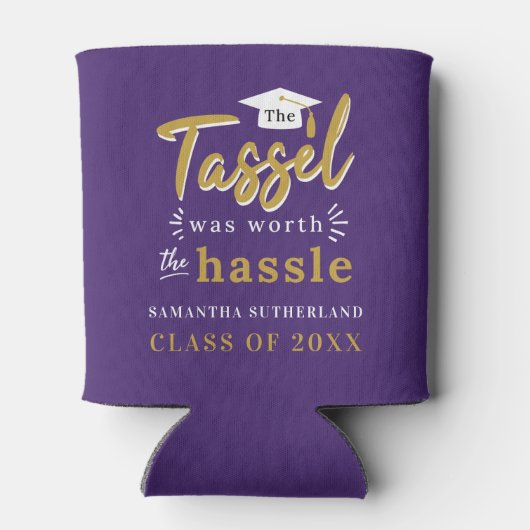 2025年卒業パープルタッセルの価値があった 缶クーラー (裏面)