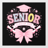 2025年卒業ピンクコケット弓の上級クラス ウィンドウサイン (シート)