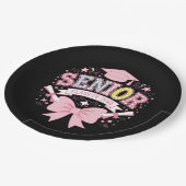 2025年卒業ピンクコケット弓の上級クラス ペーパープレート (アングル)