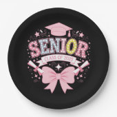 2025年卒業ピンクコケット弓の上級クラス ペーパープレート (正面)