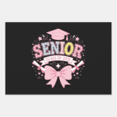 2025年卒業ピンクコケット弓の上級クラス ラッピングペーパーシート (正面)