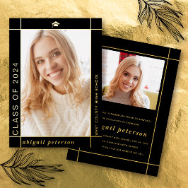 2025年卒業フォイル発表のブラッククラス 箔招待状