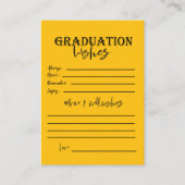 2025年卒業フォトブラックとイエロー アドバイスカード (正面)